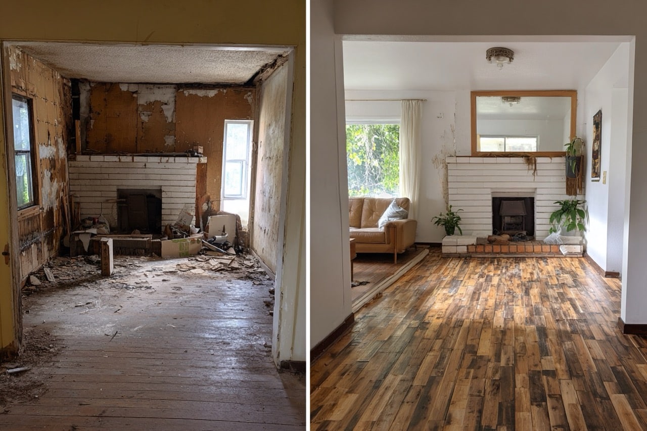 Wisconsin hoarder house cleanup and renovation