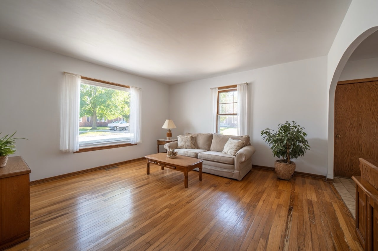 Staged rental property interior in Wisconsin ready for sale