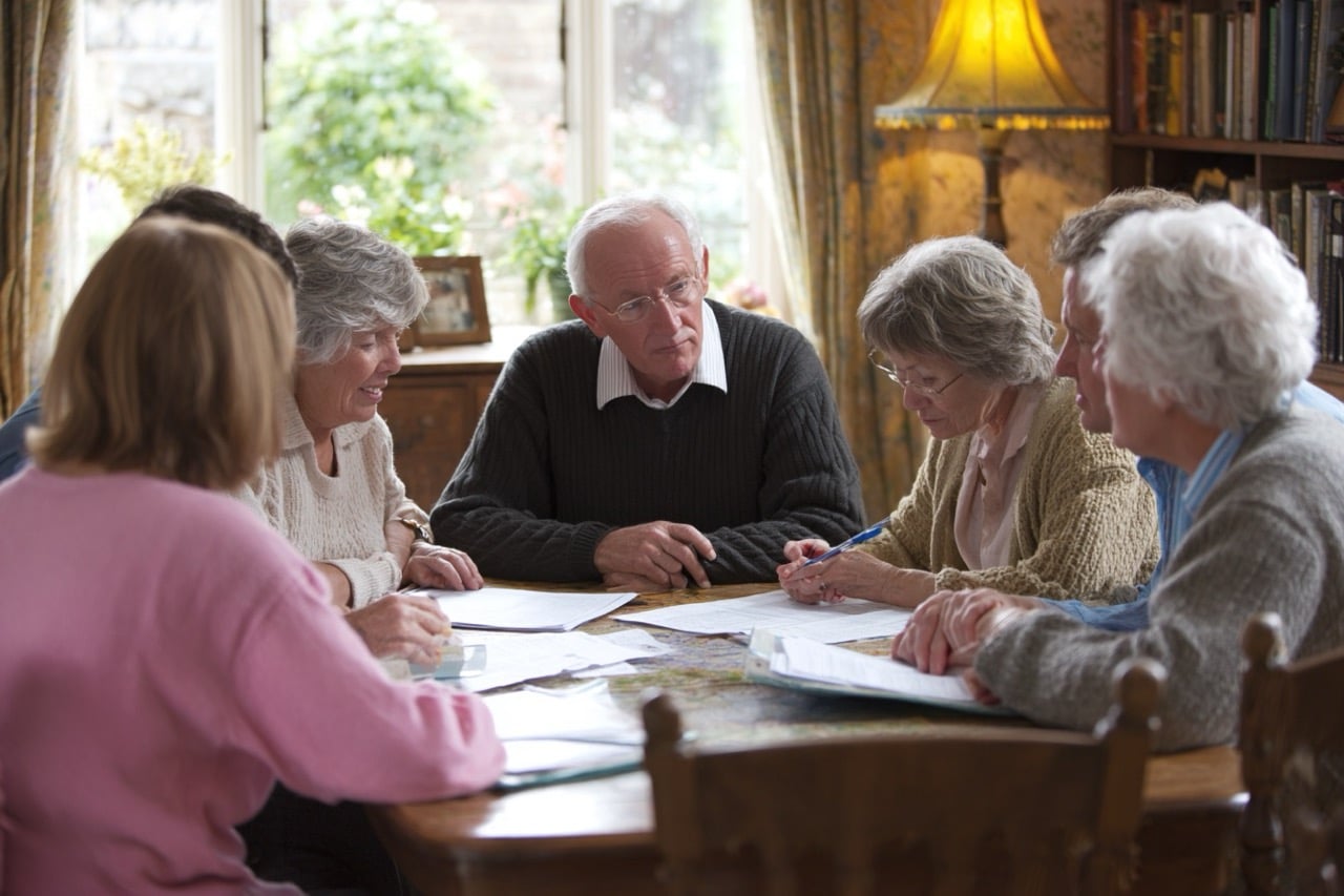 Wisconsin family discussing inherited property sale options